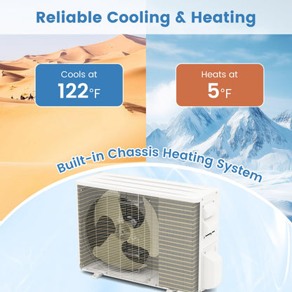 11500/17000/23000 BTU Mini Split Air Conditioner w/Installation Kit