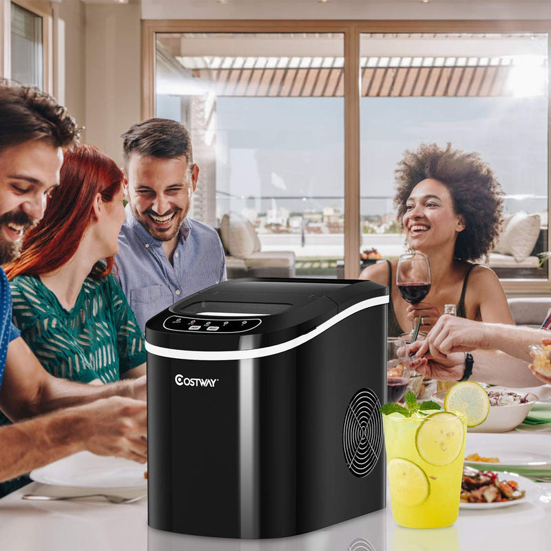 Countertop Ice Maker, 26LBS/24H Portable and Compact Ice Maker Machine, Ice Cubes Ready in 6 Mins