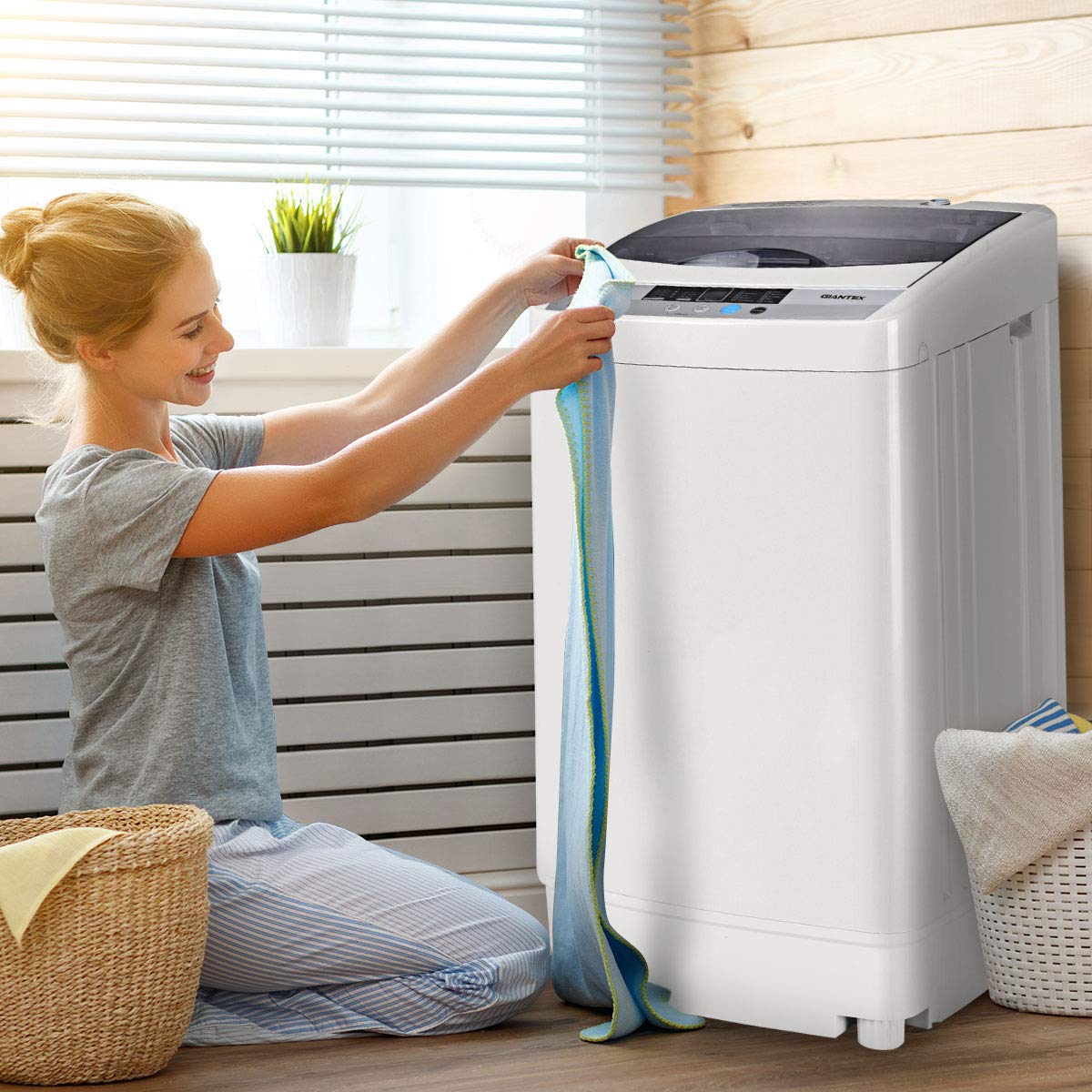 Full-Automatic Washing Machine, 1.34 Cu.ft , Portable Compact - Arlime