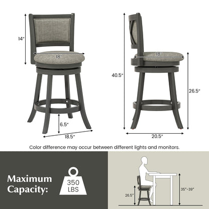 Bar Stools Set Counter Height Swivel Chairs