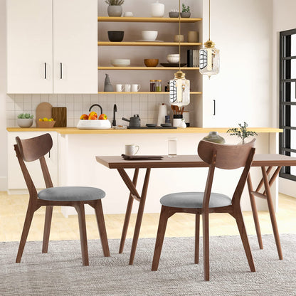 Mid Century Modern Kitchen & Dining Chairs with Curved Back and Cushioned Seat