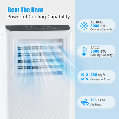 ARLIME Portable Air Conditioner, 3 -in-1 Air Cooler, Dehumidifier & Fan w/LED Display