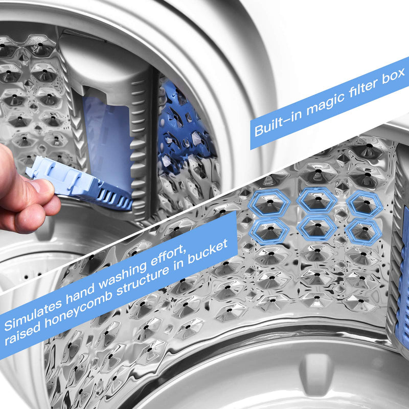 ARLIME Portable Washing Machine, Full-Automatic 8 lbs Capacity Laundry Machine w/Drain Pump
