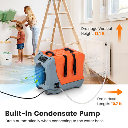 180 PPD Commercial Dehumidifier, with Pump & Drain Hose, Industrial Dehumidifier with Auto Defrost
