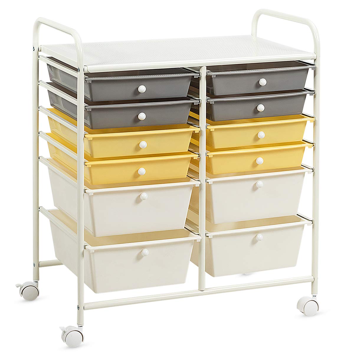 12-Drawer Rolling Storage Cart 12 Drawer Organizer Trolley