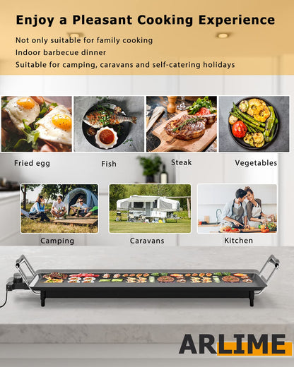 Large Electric griddle, 35" Teppanyaki Grill Extra Large Table Top Griddle