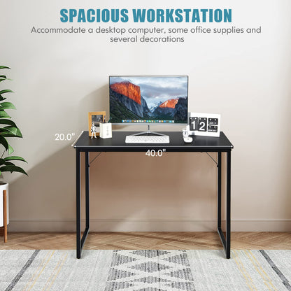 Home Office Computer Desk 40 inch Modern Simple Writing Study Desk