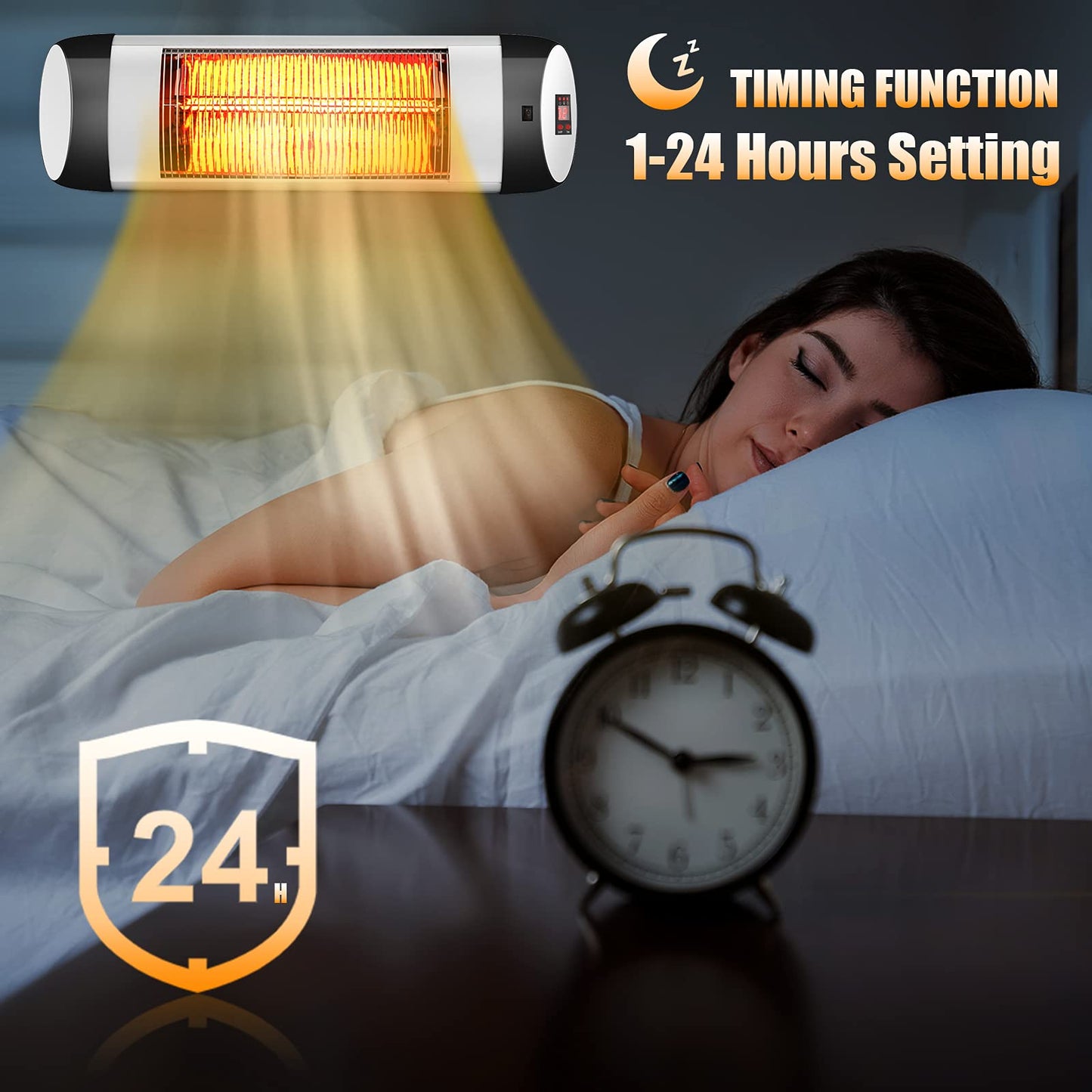 Wall-Mounted Patio Heater Remote Control for Outdoor Home Backyard