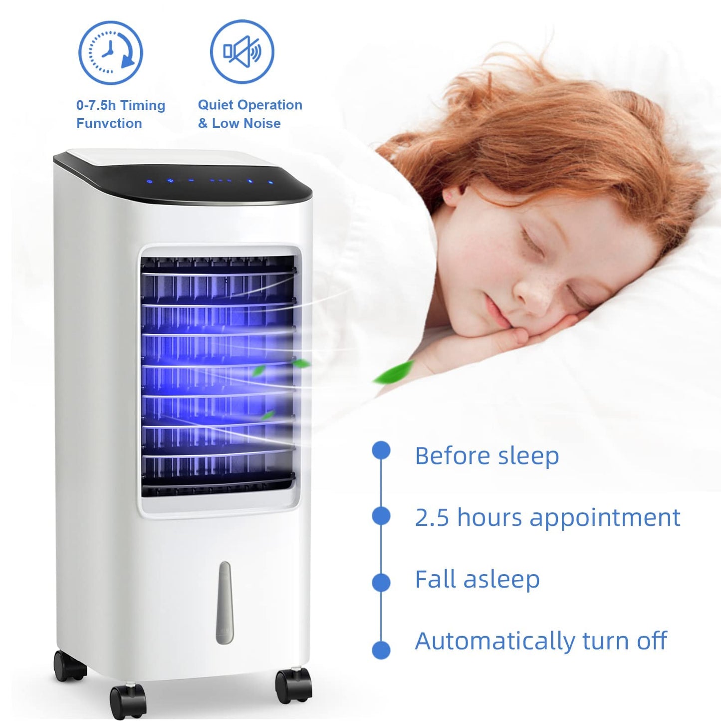 ARLIME Evaporative Air Cooler, 3-in-1 Portable Windowless Air Conditioner Fan & Humidifier