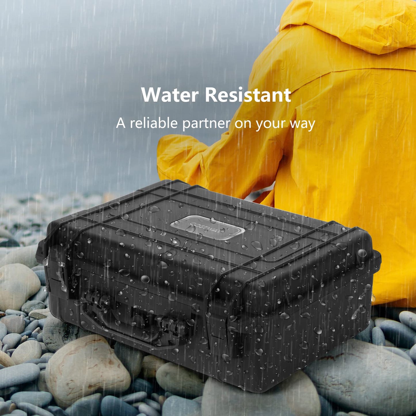 Waterproof Hard Case 22-Inch Multi-Purpose Small Camera Dry Box with DIY Customizable Foam Insert