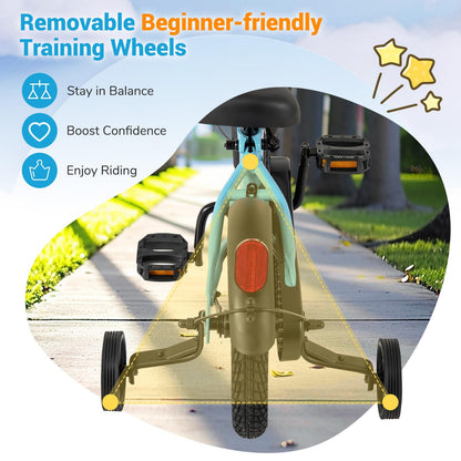 12/14/16/18 Inch Children Toddler Bicycle with Training Wheels for 3-8 Years Old Boys Girls