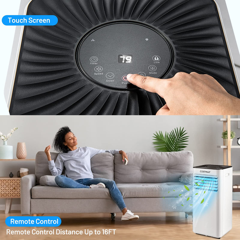 Portable Air Conditioner 10000BTU( SACC 7000 BTU ), Evaporative Air Cooler, Dehumidifier, Cooling for Room Spaces up to 350 Sq.Ft