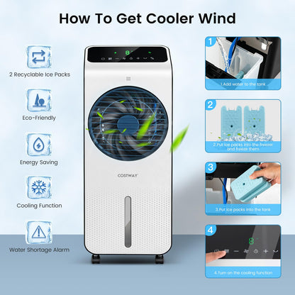 ARLIME Evaporative Air Cooler, 3-in-1 Portable Air Conditioner & Humidifier, AC Fan w/ 3 Modes, 24 Speeds Settings