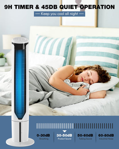ARLIME Portable Air Conditioner, Evaporative Tower Cooling Fan with Remote