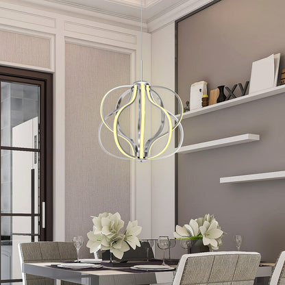 ARLIME Modern LED Chandelier, Dimmable Pendant Light with Adjustable Height