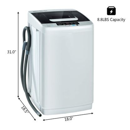 Portable Washing Machine, 2-in-1 Laundry Washer and Spin Combo with 10 Programs, 8.8lbs Capacity
