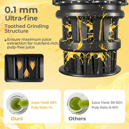 ARLIME Cold Press Juicer Slow Juice Extractor Machine with 5.3” Feed Chute