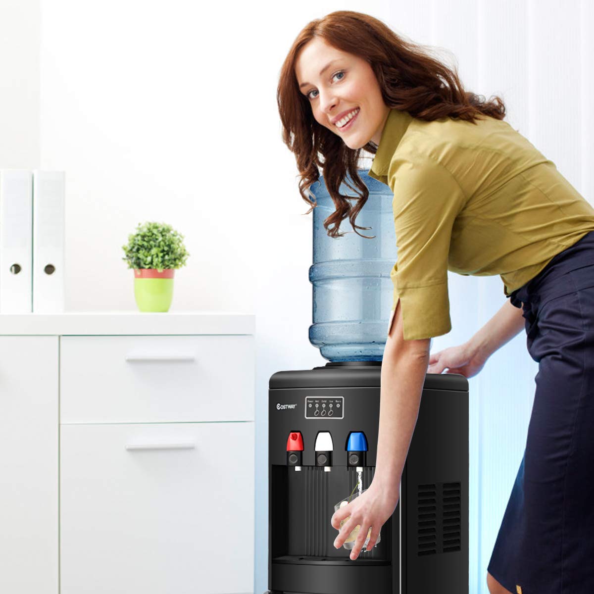 2 in 1 Water Cooler Dispenser with Built in Ice Maker