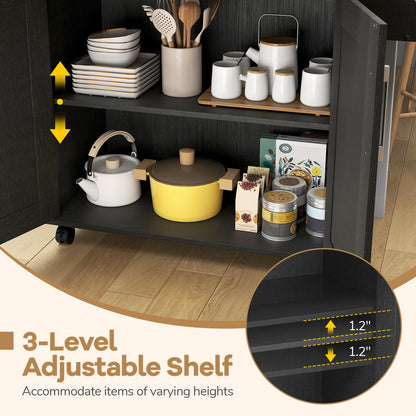 Kitchen Island Cart Rolling Storage Trolley Cart