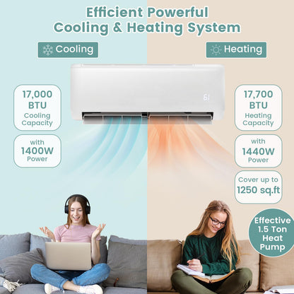ARLIME Split Air Conditioner, Energy Efficient Air Conditioner with Remote Control