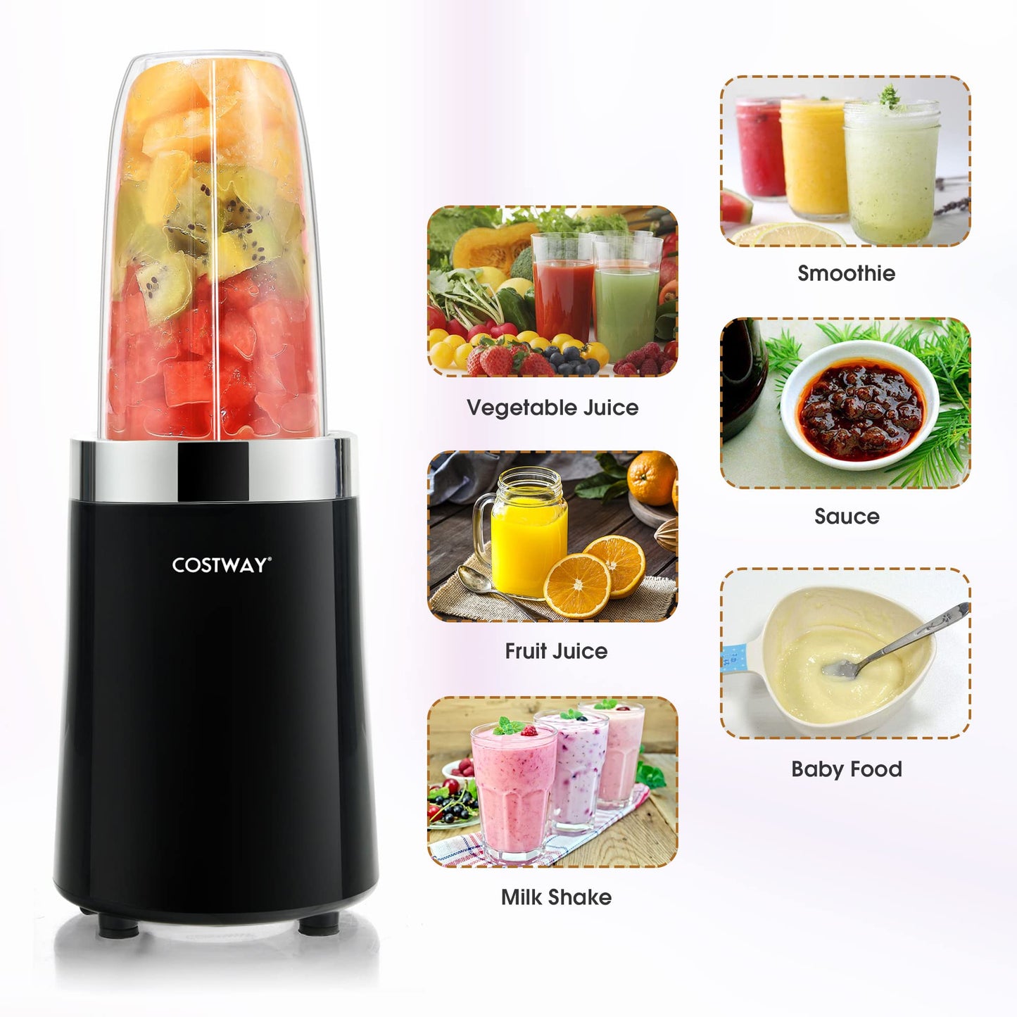 Nutri Blender, 1000 Watt Base for Juices, Shakes & Smoothies Personal Blender, Black