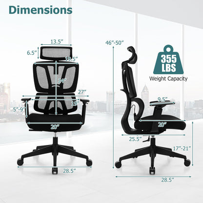 Ergonomic Mesh Office Chair High Back Computer Desk Chair with Adjustable Lumbar Support