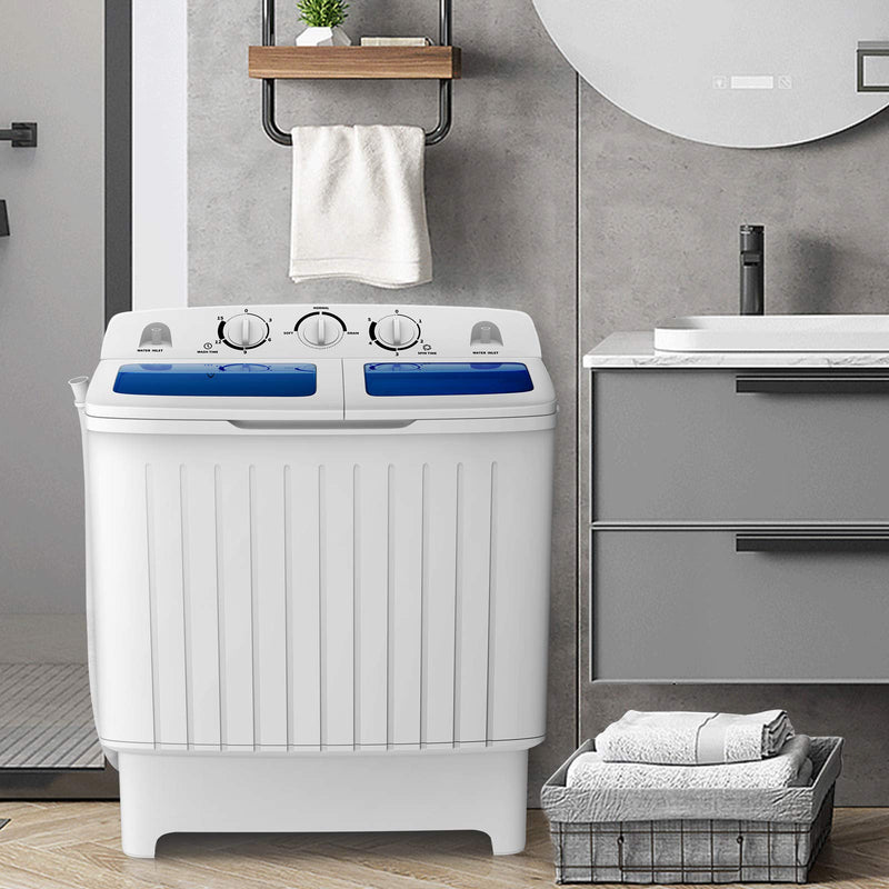 20 lbs Compact Twin Tub Washing Machine for Home Use