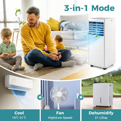 ARLIME 8000 BTU Portable Air Conditioner, 3-in-1 AC Unit with Dehumidifier & Fan