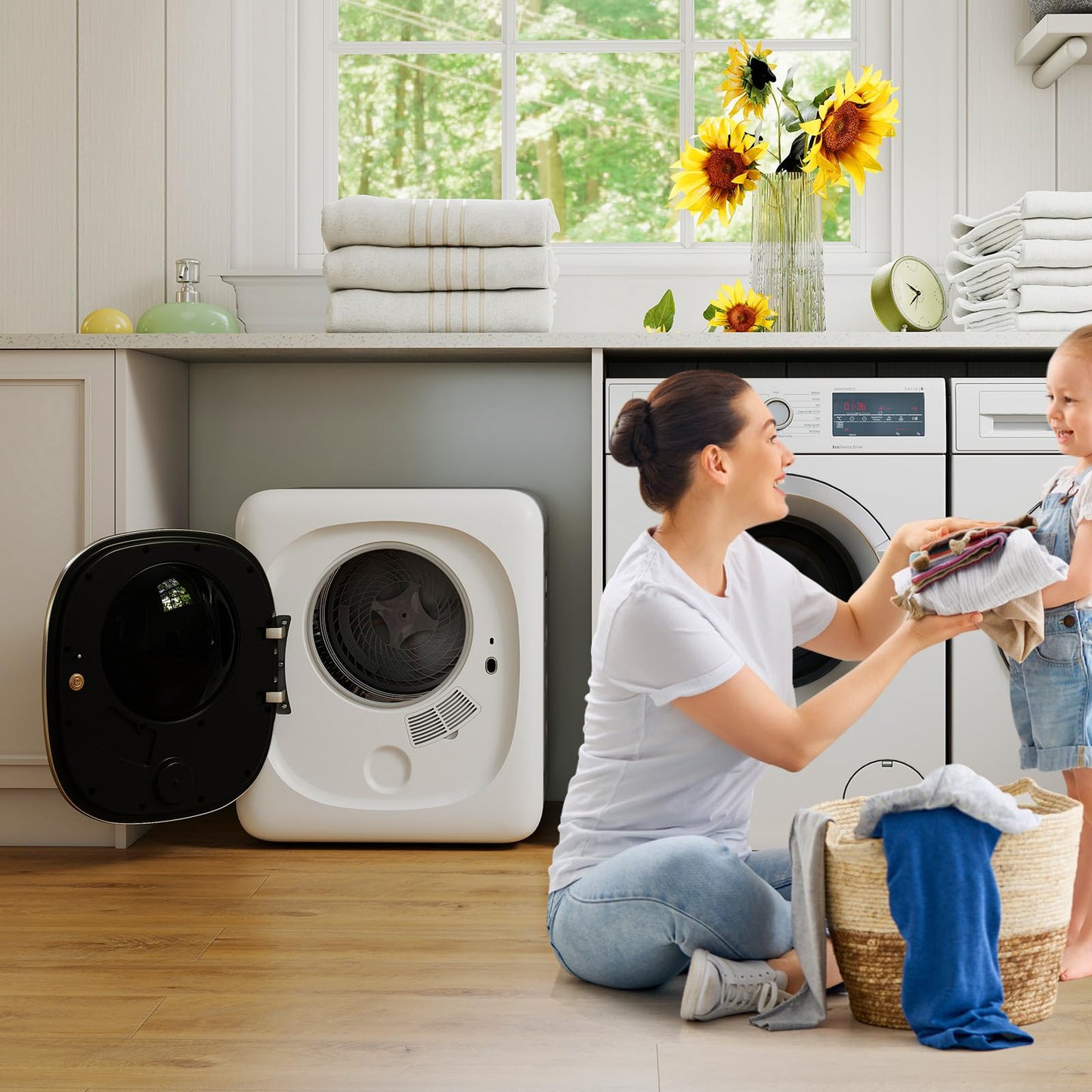 1.5 cu.ft Compact Drying Machine with Stainless Steel Tub