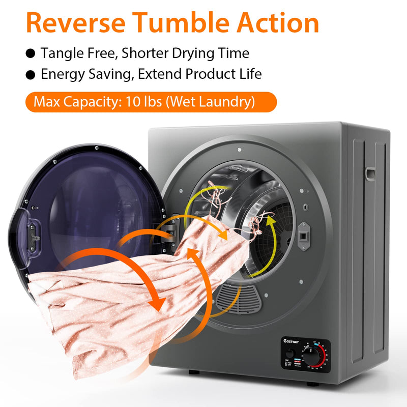 ARLIME Compact Laundry Dryer, Portable Clothes Dryers W/4 Automatic Drying Mode