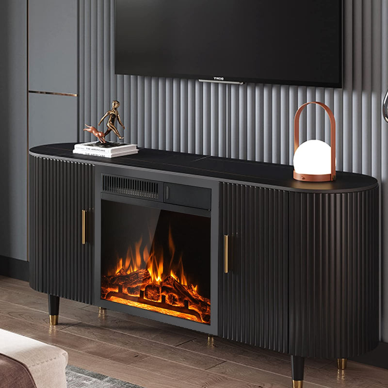 ARLIME 20 Inches Electric Fireplace Inserts 5100 BTU Recessed Freestanding Fireplace