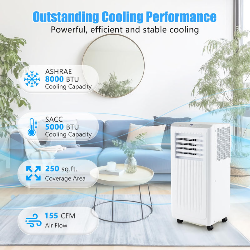 ARLIME Portable Air Conditioner, 3-in-1 Freestanding Air Cooler w/Fan, Sleep Mode