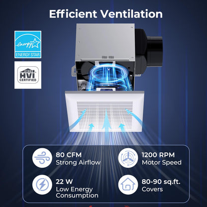 Bathroom Exhaust Fan Ceiling Mount Ventilation Fan with Galvanized Sheet Housing