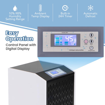 ARLIME 250 Pints Commercial Dehumidifier with Drain Hose