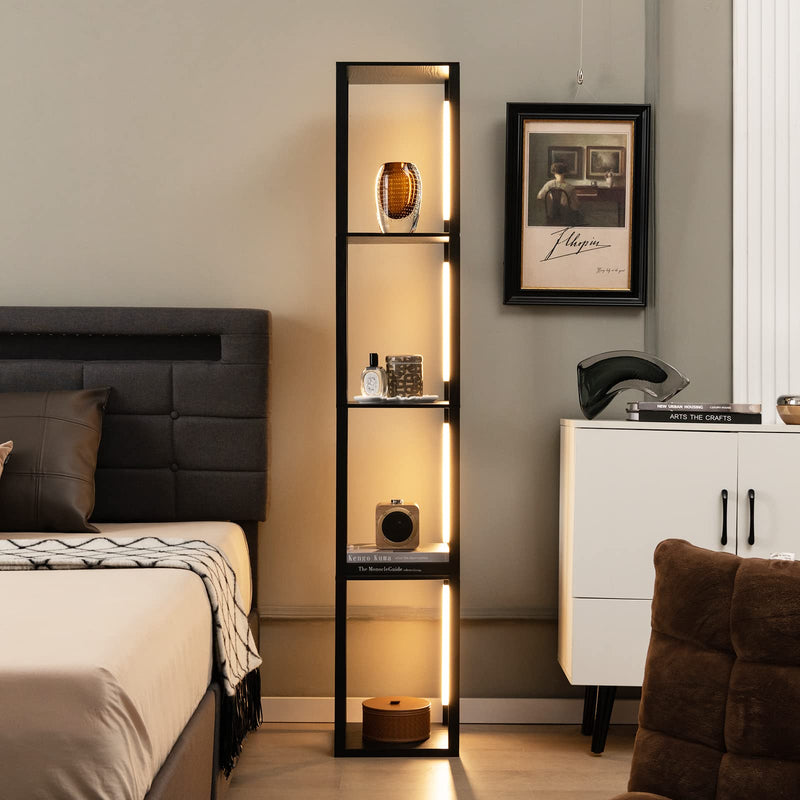 ARLIME Floor Lamp with Shelves, 64 Inches Modern Shelf Floor Lamp