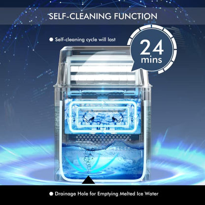 ARLIME Portable Countertop Ice Maker Machine, 45 Lbs/24H, 24 Pcs/13 Mins