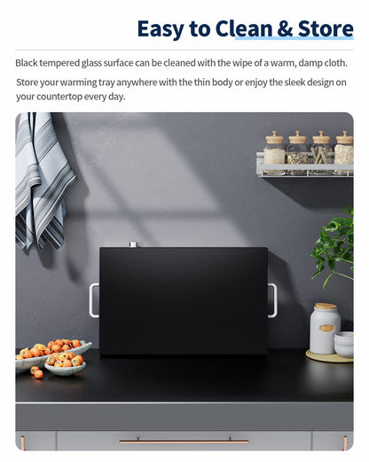 ARLIME 22"x14" Buffets Server Food Warmer for Parties, Electric Food Warming Tray