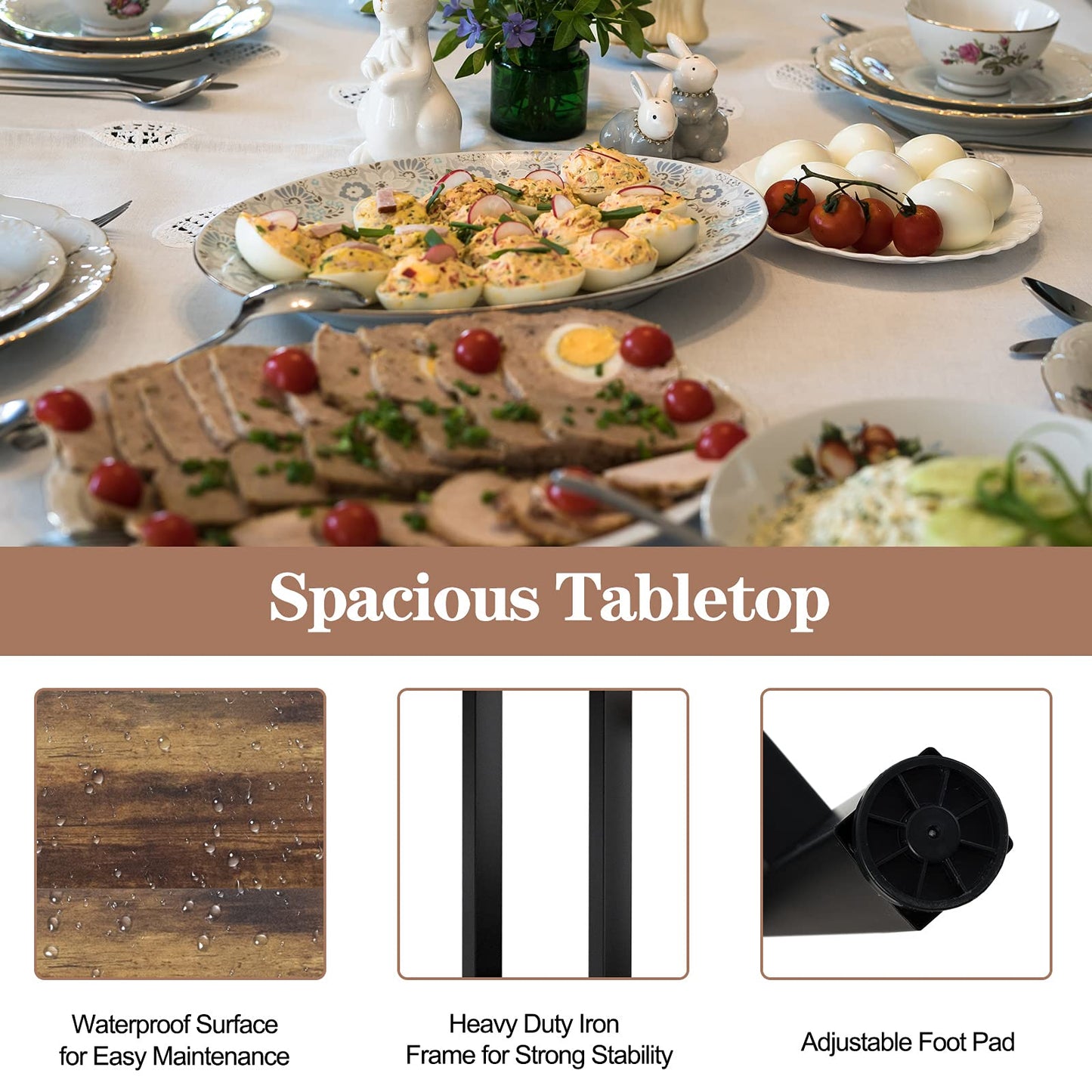 3-Piece Bar Table Set 39.5” Bar Table with 2PC 28” Bar Stools