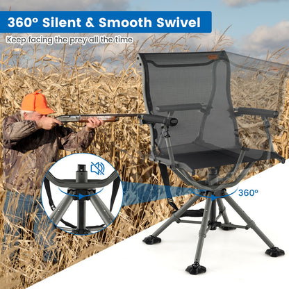 Folding Hunting Chair 360° Silent Swivel Hunting Blind Chair