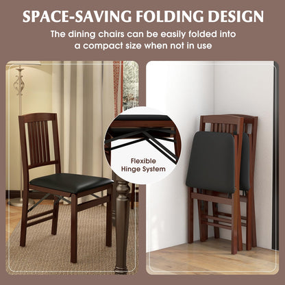 Wooden Kitchen Side Chairs w/Padded Seat for Dining Room