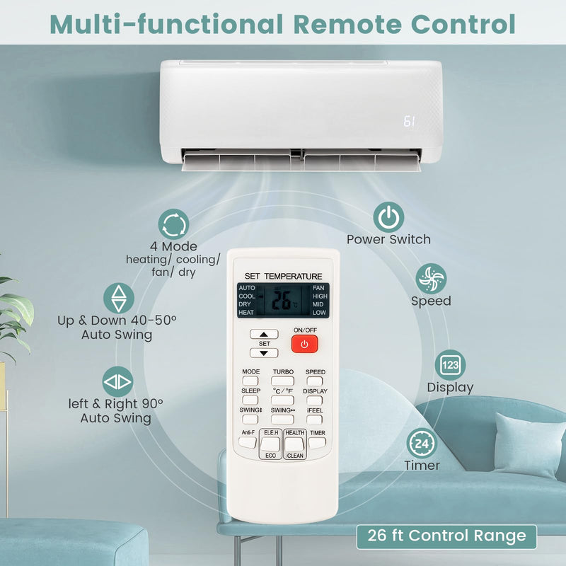 ARLIME 12000 BTU Split Air Conditioner, 21 SEER Energy Efficient Air Conditioner