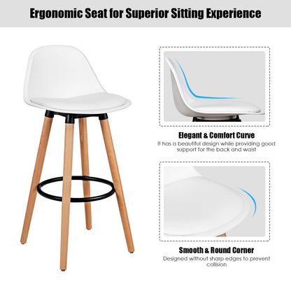 Bar Stools Set of 2/4 Modern Armless Kitchen Stool