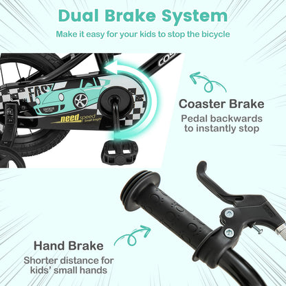 12/14/16/18 Inch Kids Bike w/Removable Training Wheels