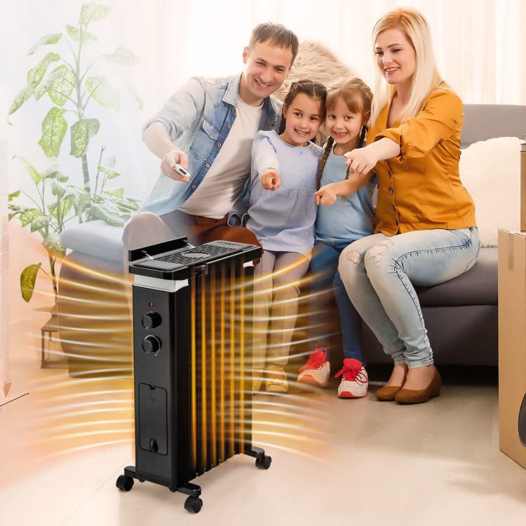 ARLIME Oil Filled Radiator Heater, 1500W Radiator Heater with Thermostat