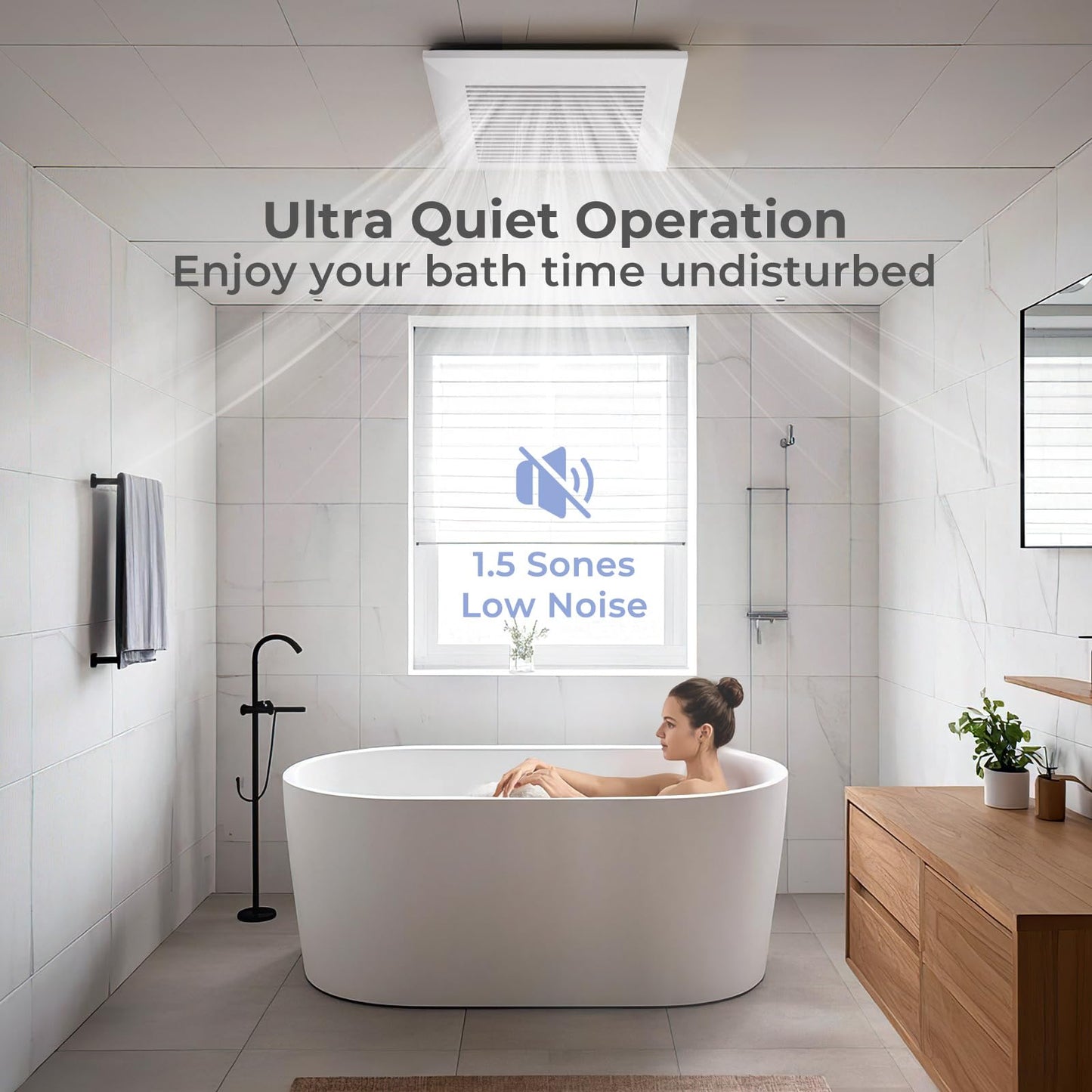 Bathroom Exhaust Fan Ceiling Mount Ventilation Fan with Galvanized Sheet Housing