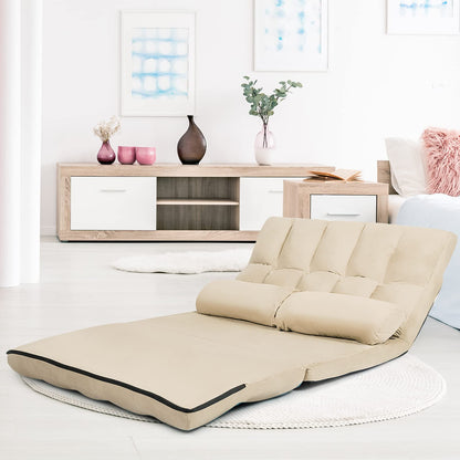 Convertible Floor Sofa Couch with 2 Pillows