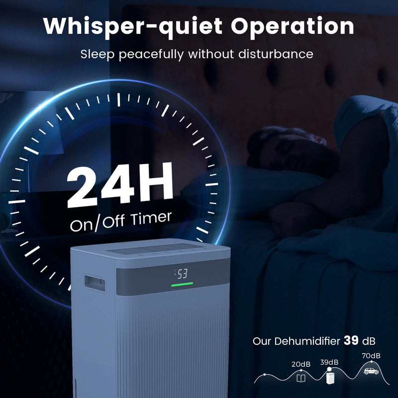 54 Pints Dehumidifier for Basement for Bathroom Bedroom