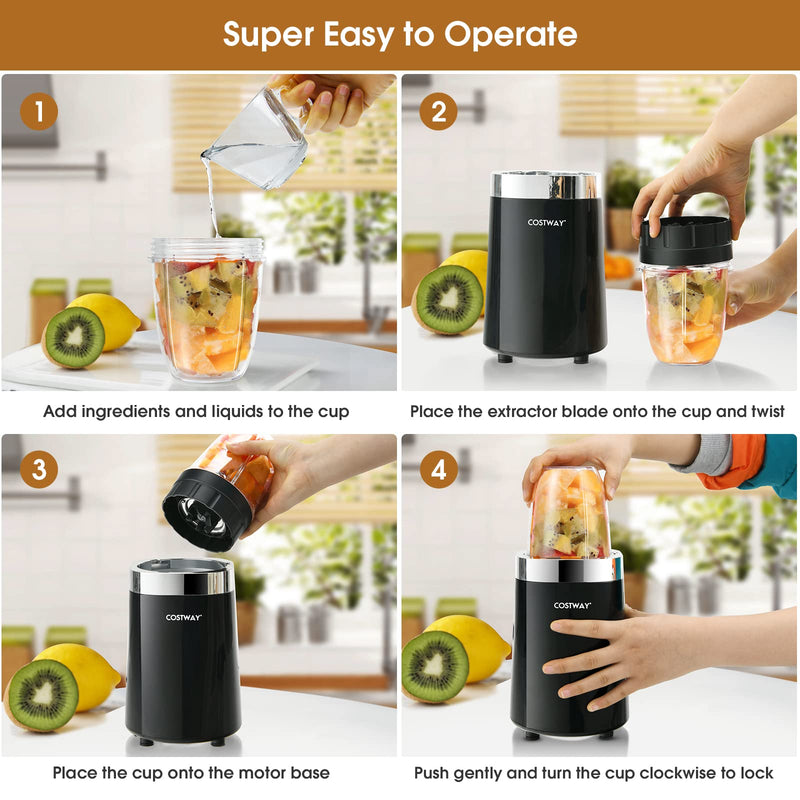 Nutri Blender, 1000 Watt Base for Juices, Shakes & Smoothies Personal Blender, Black