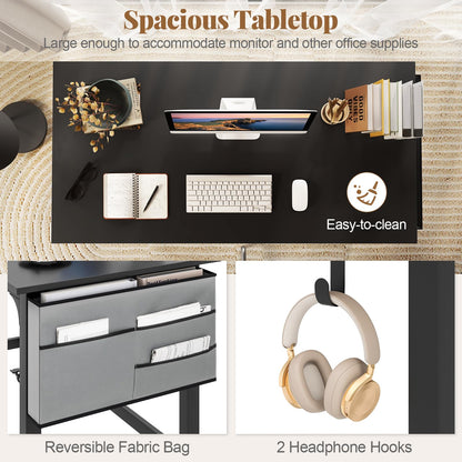 48” Mobile Computer Desk Home Office Desk on Wheels