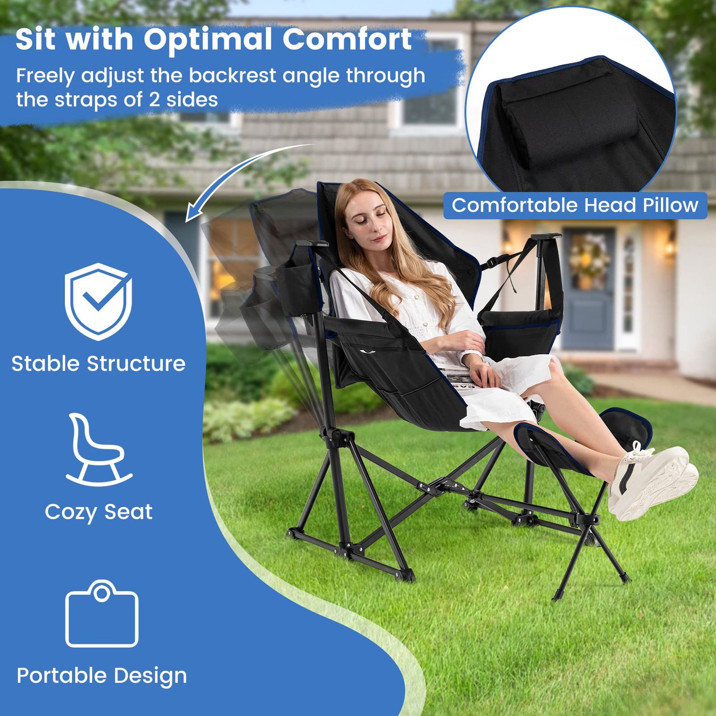 Folding Camping Chair Portable Beach Chair